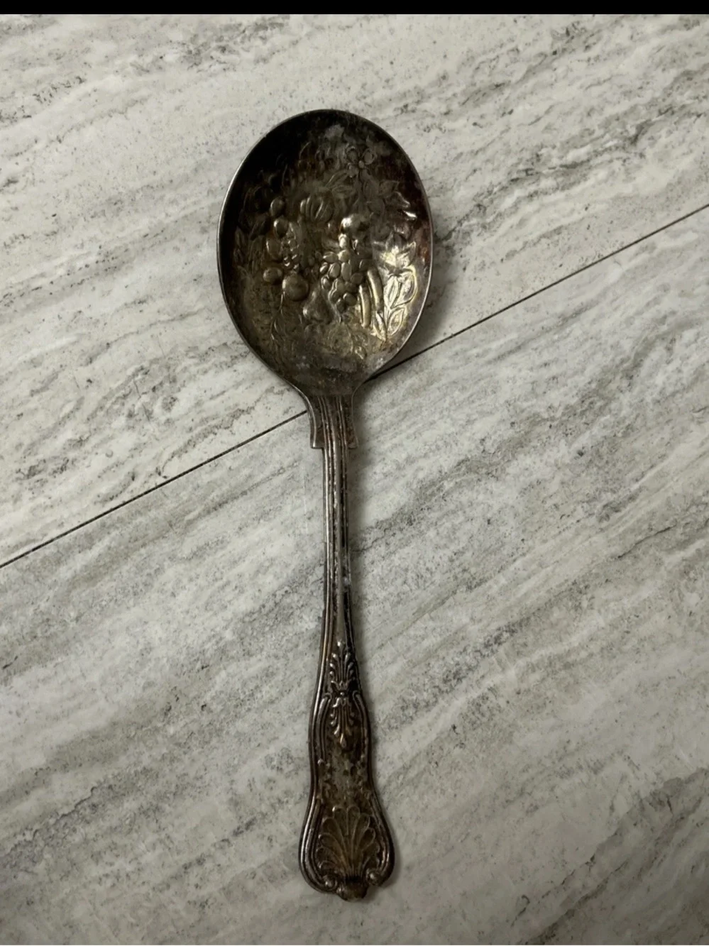 WA England 1 Silverplate Kings Pattern Large Berry Spoon